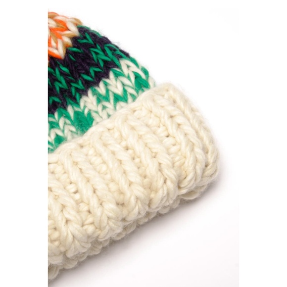 NEW Free People Tide Stripe Knit Pom Beanie Ivory - Picture 3 of 16